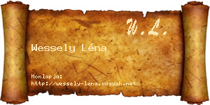 Wessely Léna névjegykártya